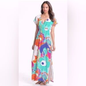 Trina Turk Amrita Sea Cove Maxi Long Dress Beach Resort Cruise